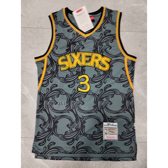 Maglia
 Allen Iverson NO 3 Philadelphia 76ers Mitchell & Ness 1996-97 Nero

